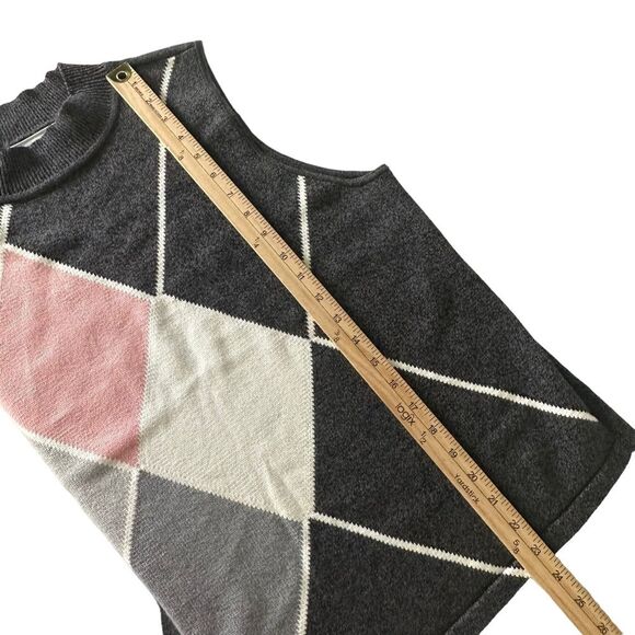 Liz Claiborne Sweater Vest Size L Petite‎ Knit Argyle Preppy Golf Granny - Picture 12 of 13